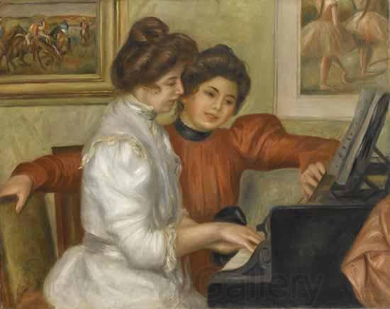 Pierre Auguste Renoir Yvonne et Christine Lerolle au piano Spain oil painting art